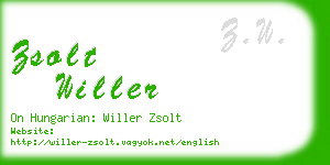 zsolt willer business card